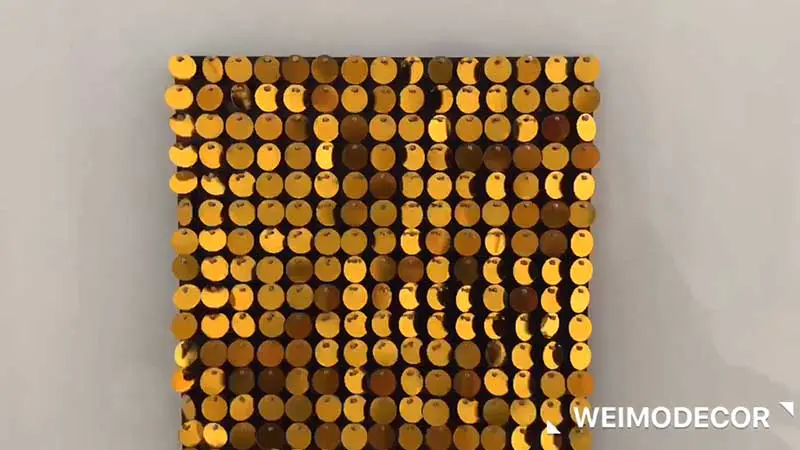 1cm gold shimmer discs wtih 15cm panels